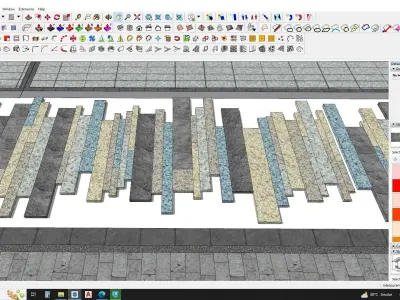 Simple paver stone sketchup 3dsmax model 3D model
