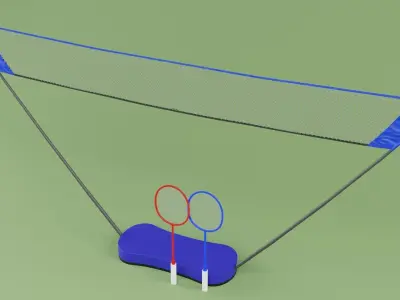 Mini Badminton 3D Model Free 3D model