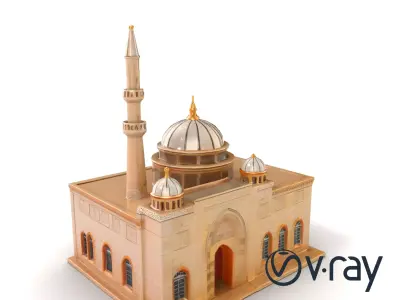 Mosque Grand Entrance Historical model pack Low-poly 3D model
