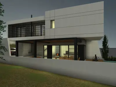 LEO17 modern villa in cyprus 3D model