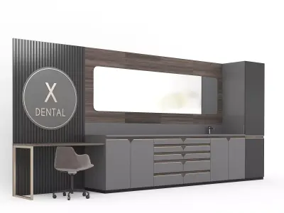 Hiworc Medical Clinic Cabinet Set 5 3D model