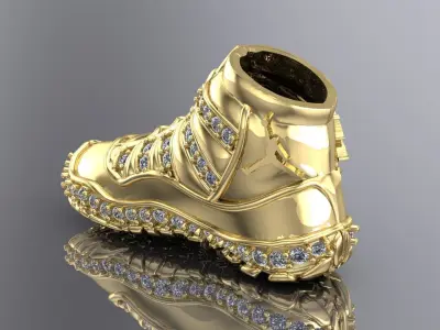 air jordan retro 11 with stones 3D 3D print model