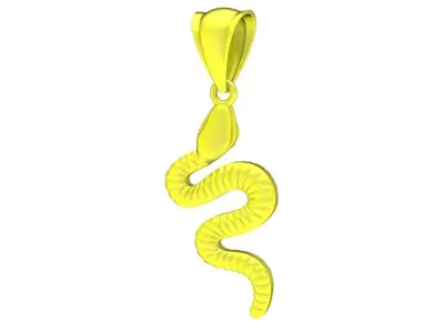 Elegant Snake Pendant Jewelry 3D Model  4572 3D print model