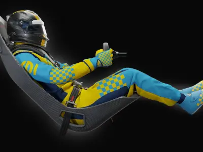 High Quality Race Driver Suit 3D model