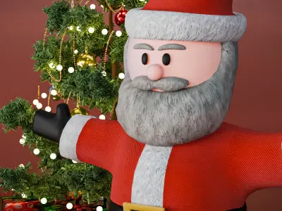 Christmas 3D Model Pack  Low-poly 3D model