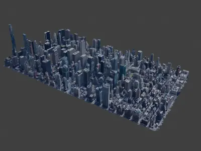 Low Poly New York Free 3D model