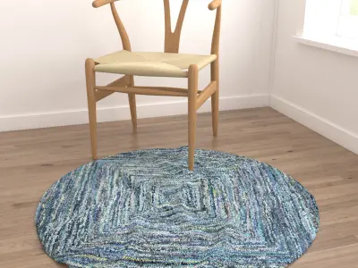 Round Rug Set 247 3D model