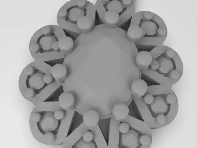 Pendant with oval gem 3D print model purchase