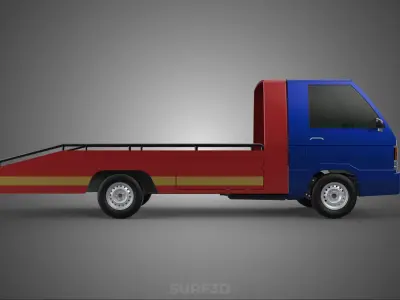 TOW TRUCK FLATBED TOWING MOTOR SERVICE PICK UP RECOVERY VEHICLE 3D model