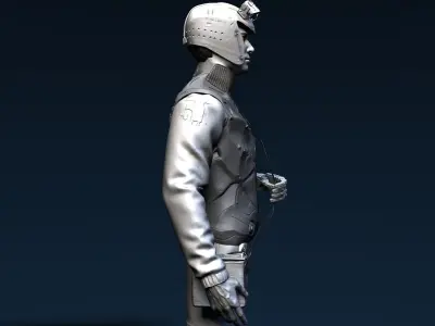 Futuristic Male Character 3D model