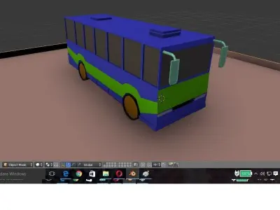 low poly bus Low-poly 3D model purchase