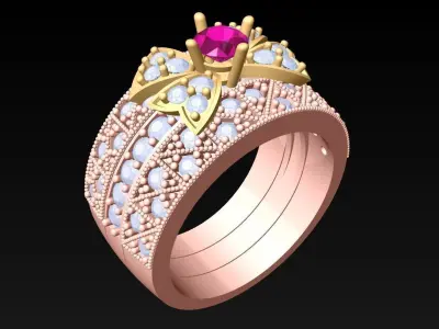 Bow Tie Ring - Womens Rings - N5339 3D print model