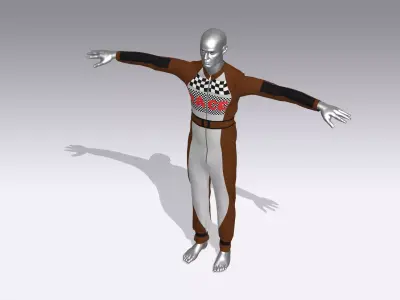 Racing Custom Driver Suits Low-poly 3D model