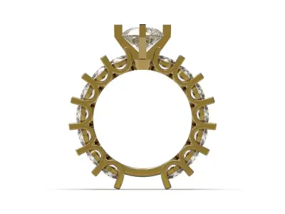 File for a full diamond solitaire ring sr0128 3D print model