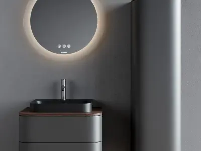 Duravit Happy D2 Plus  Vanity unit Low-poly 3D model