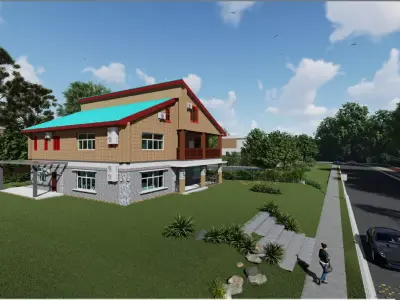 3-storey cottage 3D model