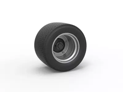 Wheel from Asphalt Modified stock car Version 6 Scale 1 to 25 3D print model