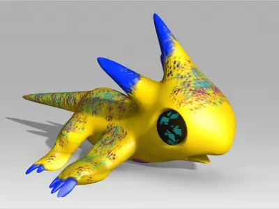 Little Tryellow Low-poly 3D model