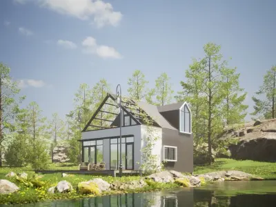 044Modernhouse2f96m2 3D model