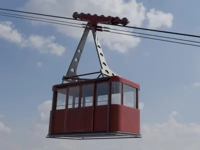 Cablecar Gondola 3D model 3D model