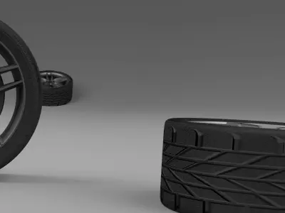 Audi R8 V10  tire  3D model