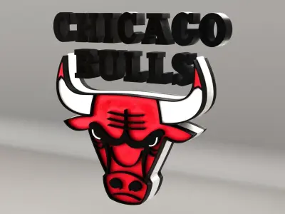 NBA Chicago Bulls Logo 3D model
