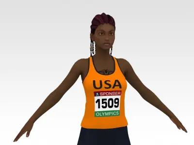 Athlete Runner  3D model