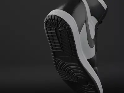 Air Jordan Retro Black 3D model