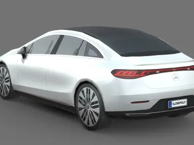 Mercedes-Benz EQE Low-poly 3D model