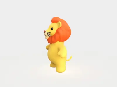 Little animal baby - Lion cute - Animated  Low-poly 3D model
