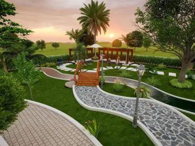 3D Garden 3D model