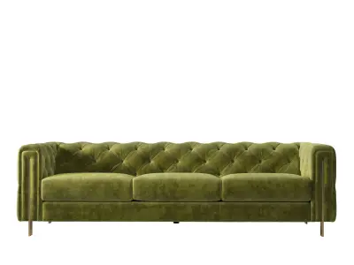 Acanva Luxury Chesterfield Vintage Sofa 3D model