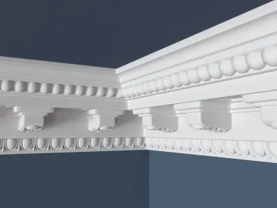 Decorative Crown Molding 3D model 4