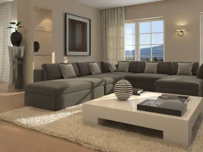 Modern Living Room Interior 3D model