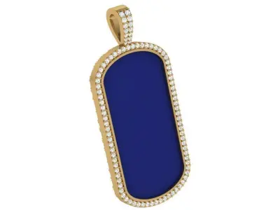 Military Diamond Pendant 3884 3D print model