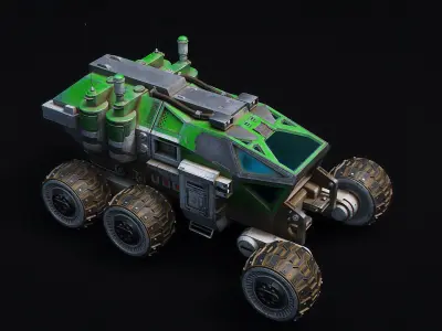 Vehicle Mars Rover 8K TEXTURES Low-poly 3D model
