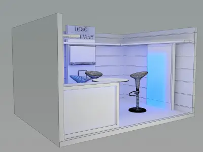 Booth Exhibition Stand a405c 3D model