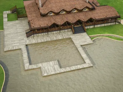 Chalet House  Low-poly 3D model