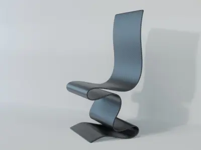 Art Decor - Carbon Chair - Ribbon Low-poly 3D model