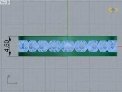 Eternity halo   ring   415 3D print model