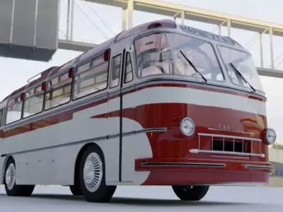 LAZ 695 Lviv high and low poly 3D model