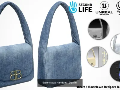 Balenciaga Handbags  Collection 3D Model Pack