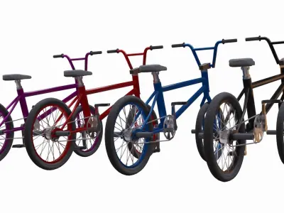 BMX Bikes Free low-poly 3D model