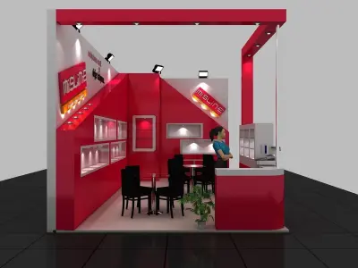 Exhibition Fair Stand 9x4 3D model