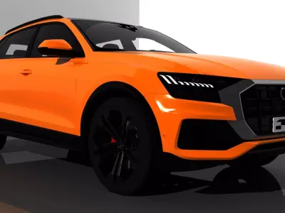 Audi Q8 full textures 3D model