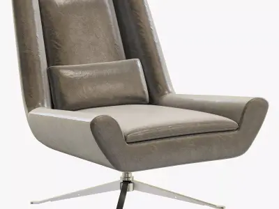 RH Modern Luke Leather Chair 3D model