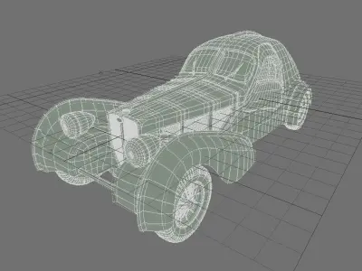 bugatti atlantic obj 3D model