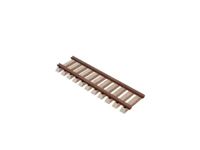 Railway Track v1 001 Low-poly 3D model