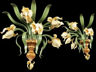 Wall Lamp White Iris 3D model