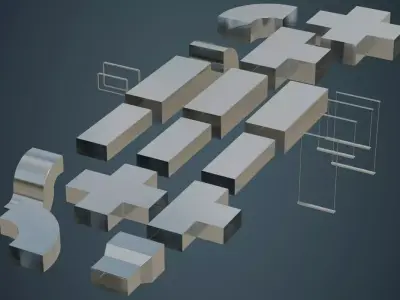 HVAC Duct 1A Low-poly 3D model
